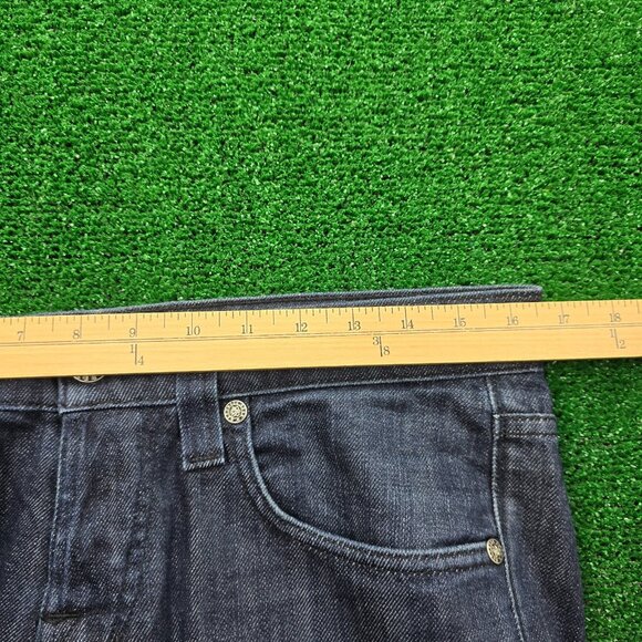 Rock & Republic Jeans Mens 33x34 Blue Denim Straight Leg Dark Wash Button Fly - Picture 5 of 14